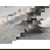 Mexen Oris laisvai pastatoma vonia prie sienos, rifliuota 170 x 80 cm, balta, perpildymas rožinis auksas - 52871708000-60