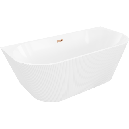 Mexen Oris laisvai pastatoma prie sienos rifliuota vonia 170 x 80 cm, balta, varinis perpylimas - 52871708000-65