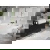 Mexen Oris laisvai pastatoma prie sienos vonia rifliukuota 170 x 80 cm, balta, persipylimas gun pilka šlifuota - 52871708000-66