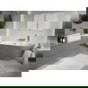 Mexen Oris laisvai pastatoma prie sienos 170 x 80 cm, balta/pilka, persipylimas auksinis šlifuotas - 52871708062-55