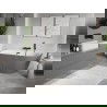 Mexen Oris laisvai pastatoma prie sienos rifliuota vonia 170 x 80 cm, balta/pilka, juodas perteklius - 52871708062-70