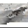 Mexen Oris laisvai stovinti prie sienos rifliuota vonia 170 x 80 cm, balta/pilka, šlifuotas nikelis - 52871708062-97