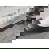 Mexen Oris laisvai stovinti prie sienos rifliuota vonia 170 x 80 cm, balta/pilka, šlifuotas nikelis - 52871708062-97