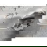Mexen Oris laisvai pastatoma prie sienos rifliuota vonia 170 x 80 cm, balta/juoda, chromuotas pervardas - 52871708075-01