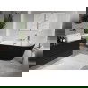Mexen Oris laisvai pastatoma prie sienos rifliuota vonia 170 x 80 cm, balta/juoda, chromuotas pervardas - 52871708075-01