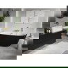 Mexen Oris laisvai stovinti priglaudžiama rifliuota 170 x 80 cm, balta/juoda, aukso persipylimas - 52871708075-50