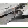 Mexen Oris laisvai stovinti sieninė vonia su grioveliais 170 x 80 cm, balta/juoda, perpilimo šlifuota vario - 52871708075-65