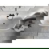 Mexen Oris laisvai pastatoma prie sienos rifliuota vonia 170 x 80 cm, balta/juoda, juodas persipylimas - 52871708075-70