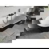 Mexen Oris laisvai pastatoma prie sienos rifliuota vonia 170 x 80 cm, balta/juoda, juodas persipylimas - 52871708075-70