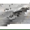 Mexen Oris laisvai pastatoma prie sienos rifliuota vonia 170 x 80 cm, balta/juoda, perpylimas gun metal - 52871708075-95
