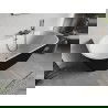 Mexen Oris laisvai pastatoma prie sienos rifliuota vonia 170 x 80 cm, balta/juoda, perpylimas gun metal - 52871708075-95