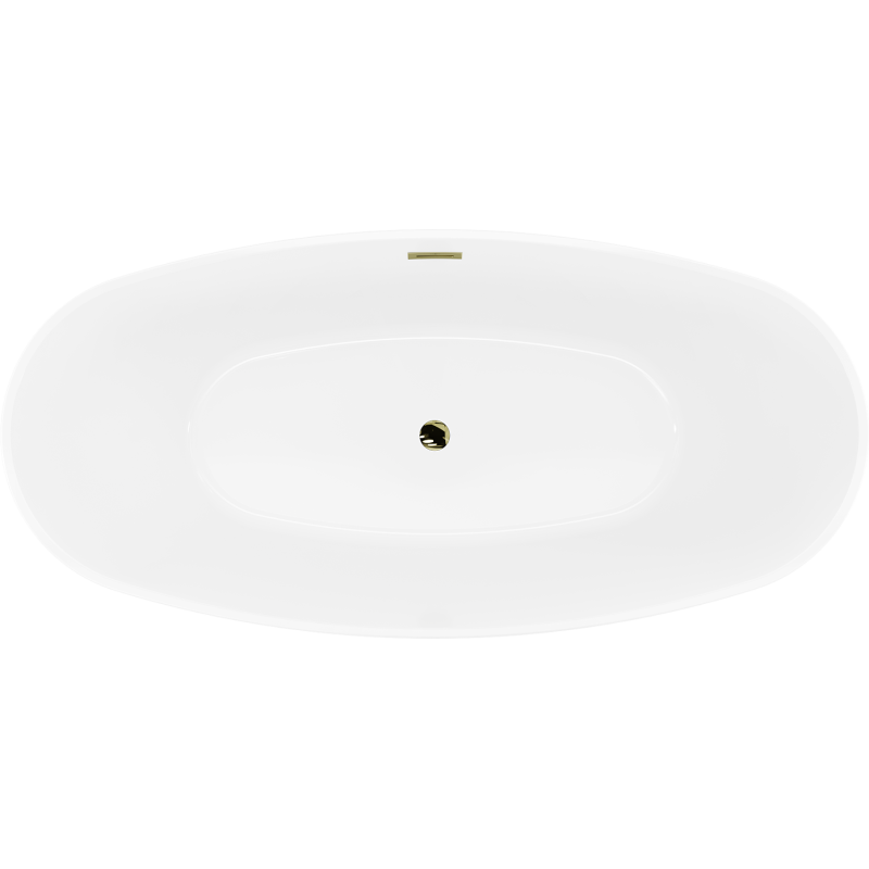 Mexen Lira laisvai pastatoma vonia raštas 170 x 80 cm, balta/juoda, perteklius auksinis - 52831708075-50