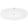 Mexen Lira laisvai pastatoma vonia modelis 170 x 80 cm, balta/juoda, aukso spalvos perpylimas - 52831708075-50