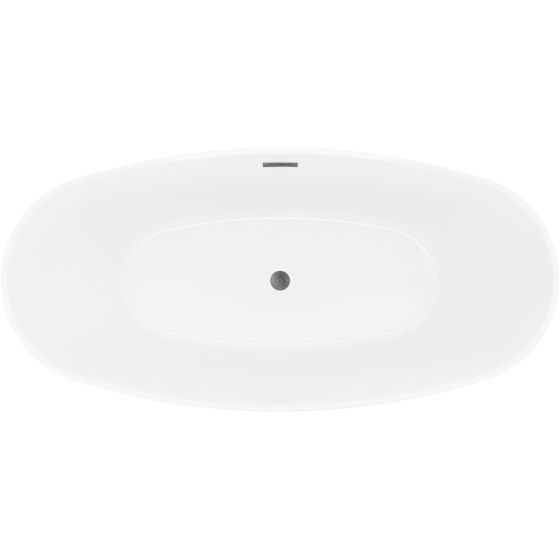 Mexen Lira laisvai stovinti vonia modelis 170 x 80 cm, balta/juoda, juodas persipylimas - 52831708075-70