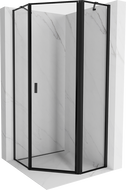 Mexen Mist penkiakampė dušo kabina, dešinės pusės, 100 x 100 cm, juodas rėmas, juoda - 8A8-100-100-70-70-P