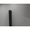Mexen Mist vienasparnis vonios ekranas, kairinis 90 x 150 cm, juodas tinklelis, juodas - 8A9-090-001-70-77-L