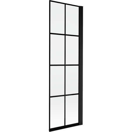 Mexen Mist vonios sienelė 1-durų dešinė 60 x 150 cm, juodas tinklelis, juoda - 8A9-060-001-70-77-P