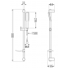 Mexen DF49 slankiojamasis dušo rinkinys, juodas - 785494582-75