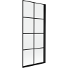 Mexen Mist vonios sienelė 1-durų dešinė 80 x 150 cm, juodas tinklelis, juoda - 8A9-080-001-70-77-P