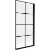 Mexen Mist viena dalies dušo siena dešinė 90 x 150 cm, juodas tinklelis, juoda - 8A9-090-001-70-77-P