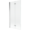 Mexen Mist vonios kambario sienelė 2-dalių kairinė 90 x 150 cm, skaidri, chromas - 8A9-090-002-01-00-L