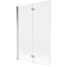 Mexen Mist vonios sienelė 2-durų kairė 120 x 150 cm, skaidri, chromuota - 8A9-120-002-01-00-L