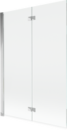 Mexen Mist vonios sienelė 2-durų kairė 120 x 150 cm, skaidri, chromuota - 8A9-120-002-01-00-L