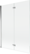 Mexen Mist vonios sienelė 2-dalių kairinė 130 x 150 cm, skaidri, chromas - 8A9-130-002-01-00-L