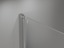 Mexen Mist dvigubas kairysis vonios ekranas 140 x 150 cm, skaidrus, chromuotas - 8A9-140-002-01-00-L