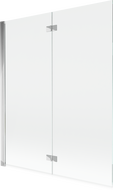 Mexen Mist dvigubas kairysis vonios ekranas 140 x 150 cm, skaidrus, chromuotas - 8A9-140-002-01-00-L
