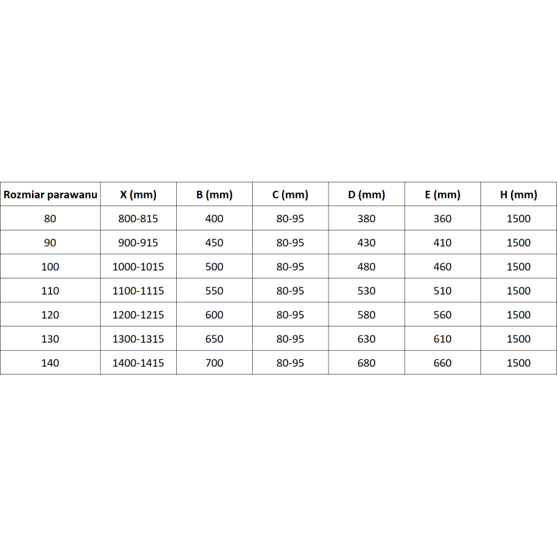 Mexen Mist vonios ekranas, 2 dalių, dešininis, 80 x 150 cm, skaidrus, chromas - 8A9-080-002-01-00-P