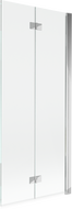 Mexen Mist vonios ekranas, 2 dalių, dešininis, 80 x 150 cm, skaidrus, chromas - 8A9-080-002-01-00-P