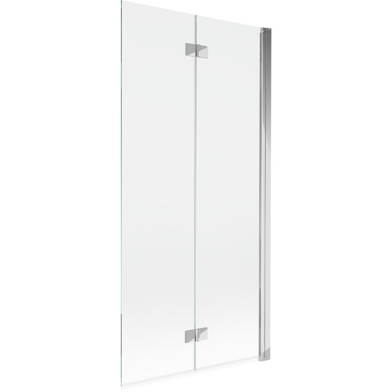 Mexen Mist vonios sienelė, 2-dalių, dešinė, 90 x 150 cm, skaidri, chromuota - 8A9-090-002-01-00-P