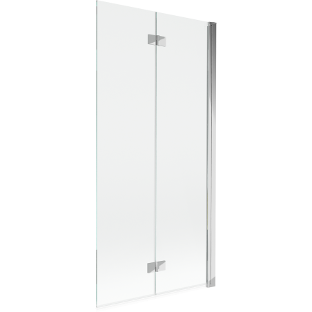 Mexen Mist vonios sienelė, 2-dalių, dešinė, 90 x 150 cm, skaidri, chromuota - 8A9-090-002-01-00-P