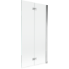 Mexen Mist vonios sienelė, 2-dalių, dešinė, 90 x 150 cm, skaidri, chromuota - 8A9-090-002-01-00-P