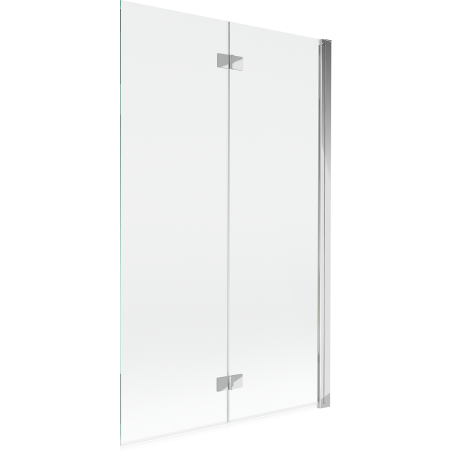 Mexen Mist vonios užuolaida, dviejų dalių, dešinė 110 x 150 cm, skaidri, chromuota - 8A9-110-002-01-00-P