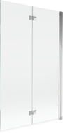 Mexen Mist vonios užuolaida, dviejų dalių, dešinė 110 x 150 cm, skaidri, chromuota - 8A9-110-002-01-00-P
