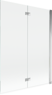 Mexen Mist vonios sienelė 2-jų durų, dešinė 130 x 150 cm, skaidri, chromas - 8A9-130-002-01-00-P