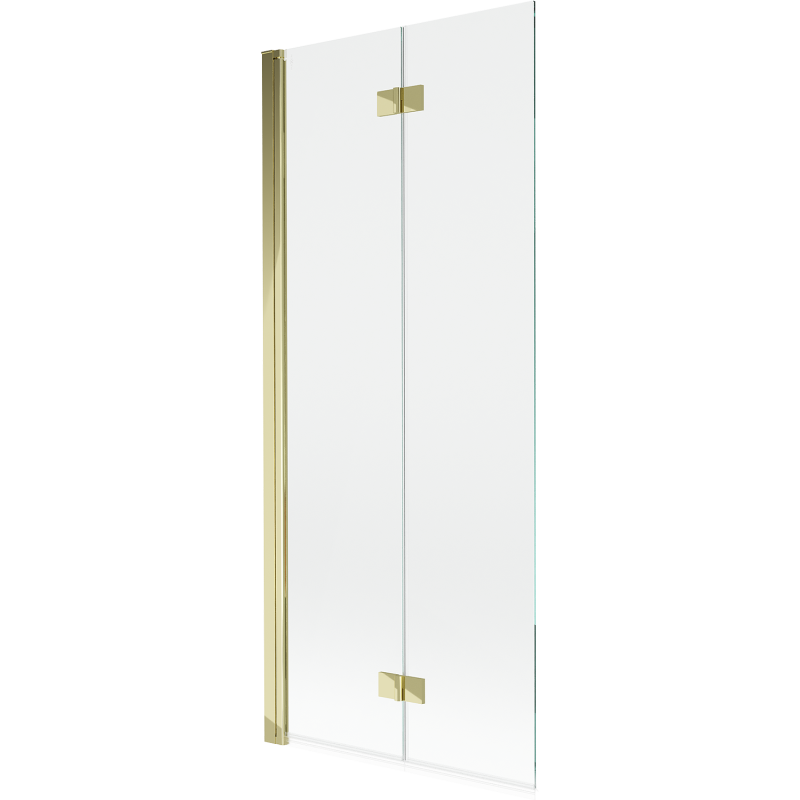 Mexen Mist vonios apsauga, 2 dalių kairinis 80 x 150 cm, permatomas, auksinis - 8A9-080-002-50-00-L