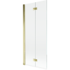 Mexen Mist vonios apsauga, 2 dalių kairinis 80 x 150 cm, permatomas, auksinis - 8A9-080-002-50-00-L