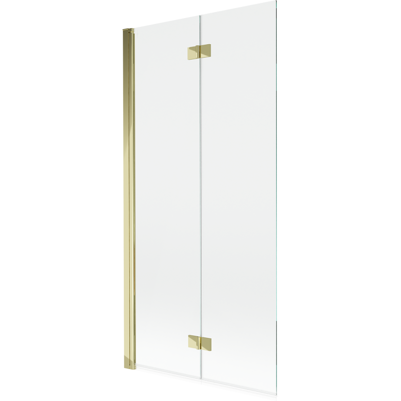 Mexen Mist vonios ekranas, 2-jų varčių, kairinis, 90 x 150 cm, skaidrus, auksinis - 8A9-090-002-50-00-L