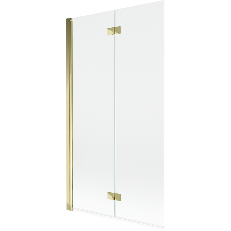 Mexen Mist dvigubas dušo durys kairys 100 x 150 cm, skaidrus, auksinis - 8A9-100-002-50-00-L