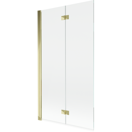 Mexen Mist dvigubas dušo durys kairys 100 x 150 cm, skaidrus, auksinis - 8A9-100-002-50-00-L