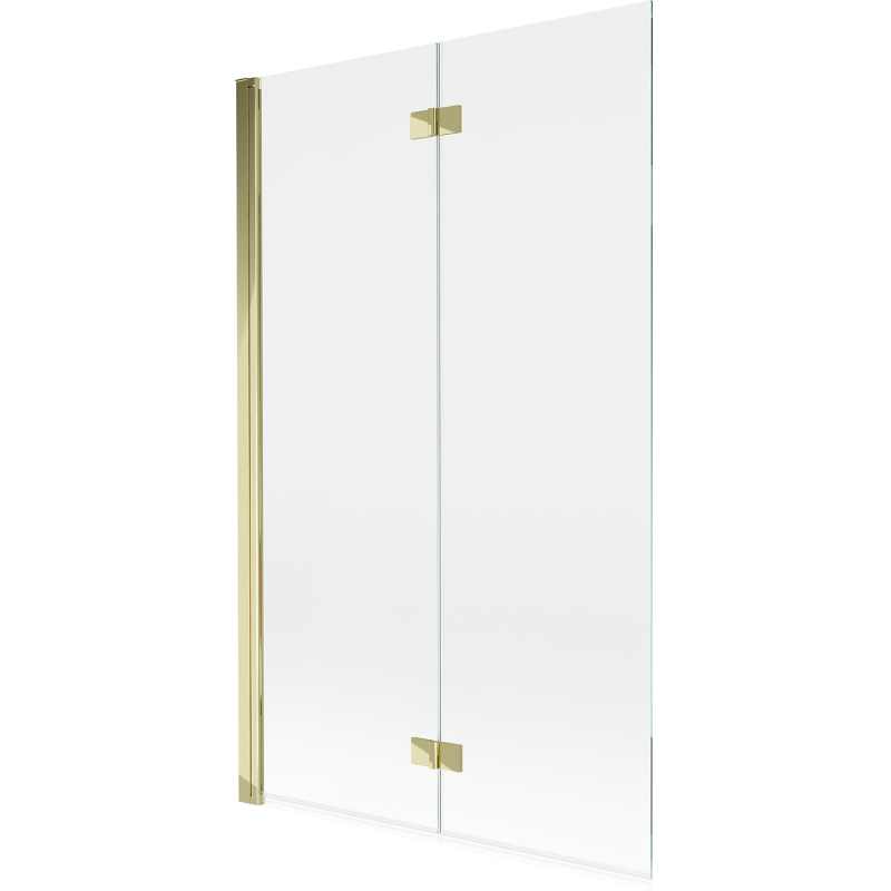 Mexen Mist vonios ekrano durys, dviejų dalių, į kairę 110 x 150 cm, skaidrus, auksinis - 8A9-110-002-50-00-L