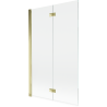 Mexen Mist vonios ekrano durys, dviejų dalių, į kairę 110 x 150 cm, skaidrus, auksinis - 8A9-110-002-50-00-L