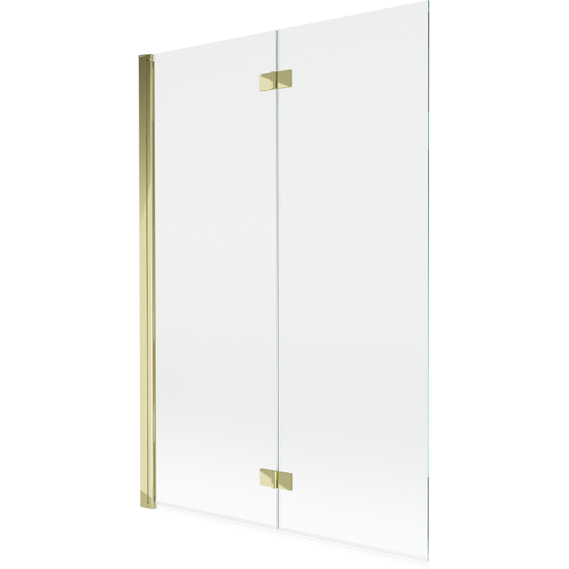 Mexen Mist dviejų dalių vonios pertvara, kairinė, 120 x 150 cm, skaidri, auksinė - 8A9-120-002-50-00-L