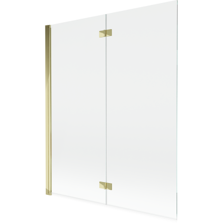 Mexen Mist dvigubos varčios vonios ekranas, kairysis, 140 x 150 cm, skaidrus, auksinis - 8A9-140-002-50-00-L