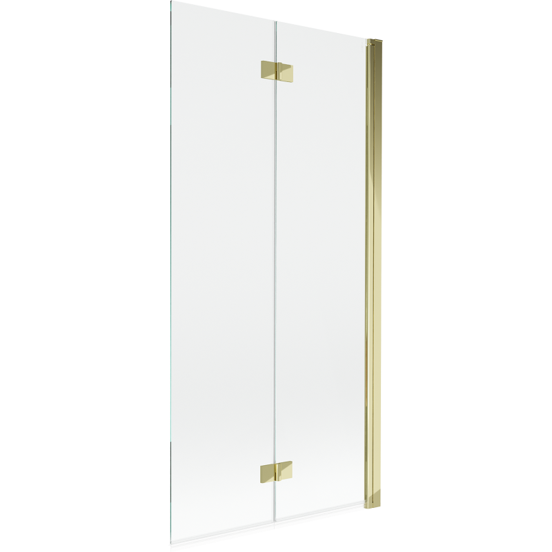Mexen Mist dvipusis vonios ekranas, dešinysis 90 x 150 cm, permatomas, auksinis - 8A9-090-002-50-00-P