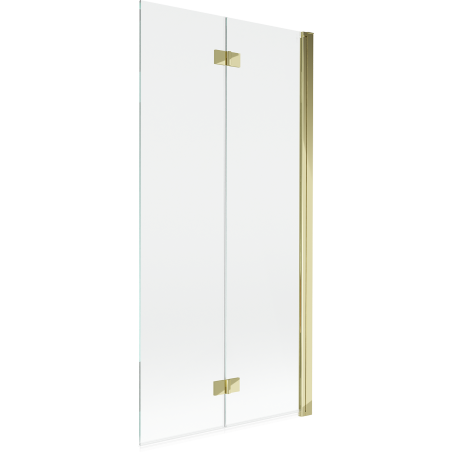 Mexen Mist dvipusis vonios ekranas, dešinysis 90 x 150 cm, permatomas, auksinis - 8A9-090-002-50-00-P