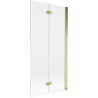 Mexen Mist dvipusis vonios ekranas, dešinysis 90 x 150 cm, permatomas, auksinis - 8A9-090-002-50-00-P